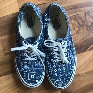 Blue patterned vans